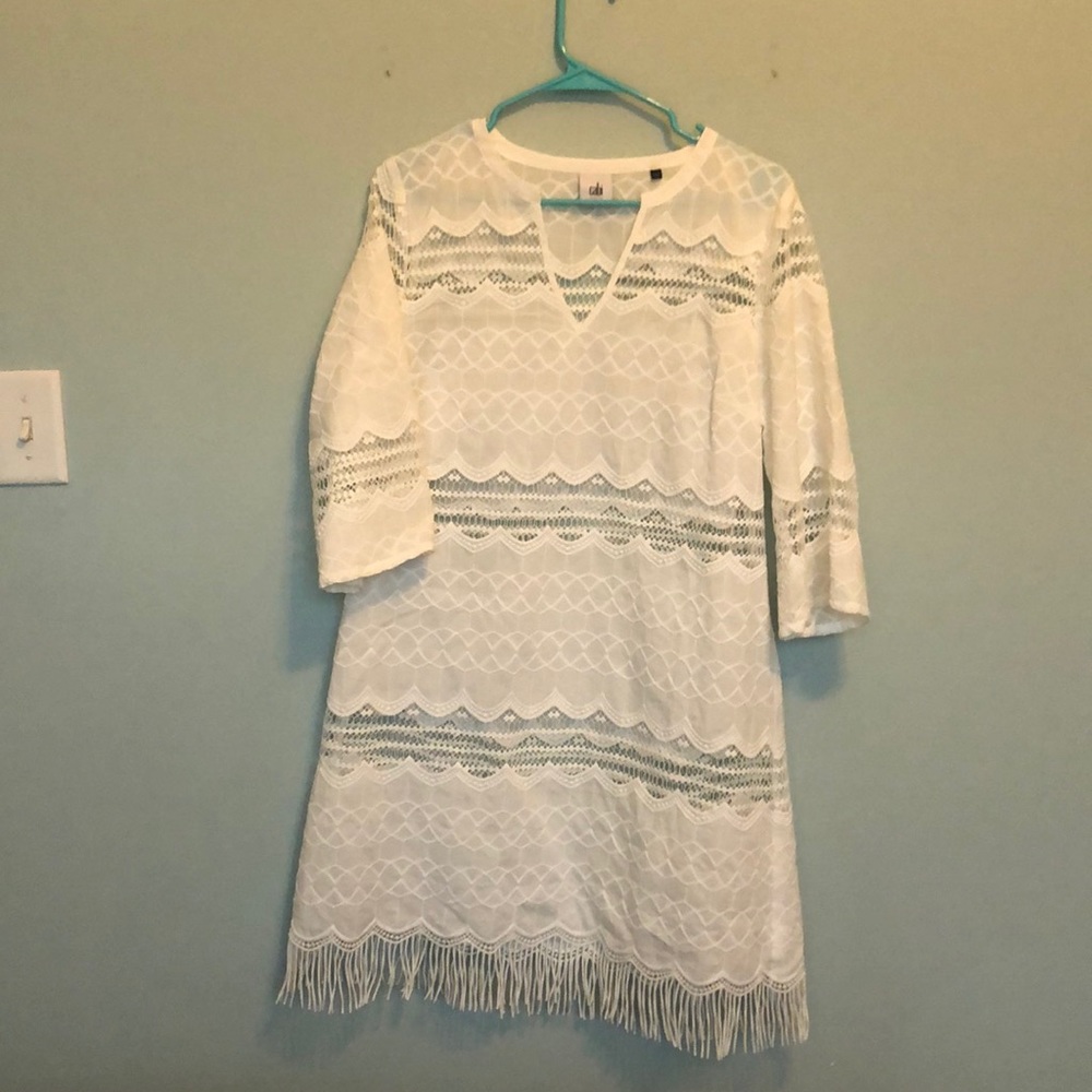 Beautiful CABI White Lace Dress